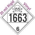 Poison Toxic Class 6.1 UN1663 20mil Rigid Vinyl DOT Placard