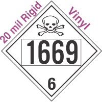 Poison Toxic Class 6.1 UN1669 20mil Rigid Vinyl DOT Placard