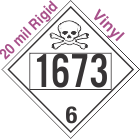 Poison Toxic Class 6.1 UN1673 20mil Rigid Vinyl DOT Placard