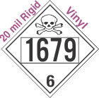 Poison Toxic Class 6.1 UN1679 20mil Rigid Vinyl DOT Placard