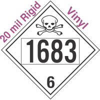 Poison Toxic Class 6.1 UN1683 20mil Rigid Vinyl DOT Placard