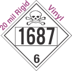 Poison Toxic Class 6.1 UN1687 20mil Rigid Vinyl DOT Placard