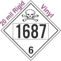 Poison Toxic Class 6.1 UN1687 20mil Rigid Vinyl DOT Placard