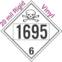 Poison Toxic Class 6.1 UN1695 20mil Rigid Vinyl DOT Placard