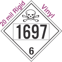 Poison Toxic Class 6.1 UN1697 20mil Rigid Vinyl DOT Placard