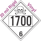 Poison Toxic Class 6.1 UN1700 20mil Rigid Vinyl DOT Placard