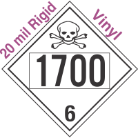 Poison Toxic Class 6.1 UN1700 20mil Rigid Vinyl DOT Placard