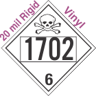 Poison Toxic Class 6.1 UN1702 20mil Rigid Vinyl DOT Placard