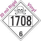 Poison Toxic Class 6.1 UN1708 20mil Rigid Vinyl DOT Placard