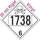 Poison Toxic Class 6.1 UN1738 20mil Rigid Vinyl DOT Placard