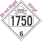 Poison Toxic Class 6.1 UN1750 20mil Rigid Vinyl DOT Placard