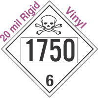 Poison Toxic Class 6.1 UN1750 20mil Rigid Vinyl DOT Placard