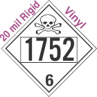 Poison Toxic Class 6.1 UN1752 20mil Rigid Vinyl DOT Placard