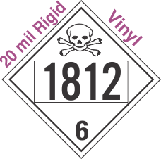 Poison Toxic Class 6.1 UN1812 20mil Rigid Vinyl DOT Placard