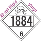 Poison Toxic Class 6.1 UN1884 20mil Rigid Vinyl DOT Placard
