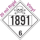Poison Toxic Class 6.1 UN1891 20mil Rigid Vinyl DOT Placard