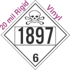 Poison Toxic Class 6.1 UN1897 20mil Rigid Vinyl DOT Placard