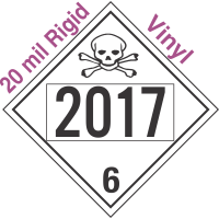 Poison Toxic Class 6.1 UN2017 20mil Rigid Vinyl DOT Placard