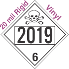 Poison Toxic Class 6.1 UN2019 20mil Rigid Vinyl DOT Placard