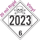 Poison Toxic Class 6.1 UN2023 20mil Rigid Vinyl DOT Placard