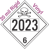 Poison Toxic Class 6.1 UN2023 20mil Rigid Vinyl DOT Placard