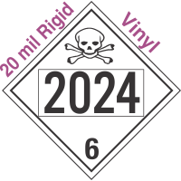 Poison Toxic Class 6.1 UN2024 20mil Rigid Vinyl DOT Placard