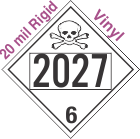 Poison Toxic Class 6.1 UN2027 20mil Rigid Vinyl DOT Placard