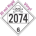 Poison Toxic Class 6.1 UN2074 20mil Rigid Vinyl DOT Placard
