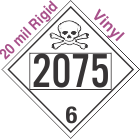 Poison Toxic Class 6.1 UN2075 20mil Rigid Vinyl DOT Placard