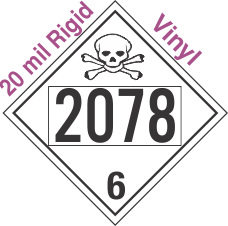 Poison Toxic Class 6.1 UN2078 20mil Rigid Vinyl DOT Placard