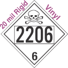 Poison Toxic Class 6.1 UN2206 20mil Rigid Vinyl DOT Placard