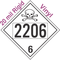 Poison Toxic Class 6.1 UN2206 20mil Rigid Vinyl DOT Placard