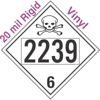 Poison Toxic Class 6.1 UN2239 20mil Rigid Vinyl DOT Placard