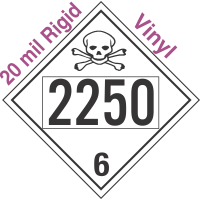 Poison Toxic Class 6.1 UN2250 20mil Rigid Vinyl DOT Placard