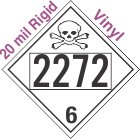 Poison Toxic Class 6.1 UN2272 20mil Rigid Vinyl DOT Placard
