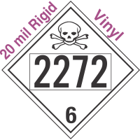 Poison Toxic Class 6.1 UN2272 20mil Rigid Vinyl DOT Placard