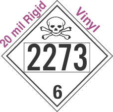Poison Toxic Class 6.1 UN2273 20mil Rigid Vinyl DOT Placard