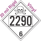 Poison Toxic Class 6.1 UN2290 20mil Rigid Vinyl DOT Placard