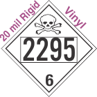 Poison Toxic Class 6.1 UN2295 20mil Rigid Vinyl DOT Placard