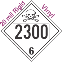 Poison Toxic Class 6.1 UN2300 20mil Rigid Vinyl DOT Placard