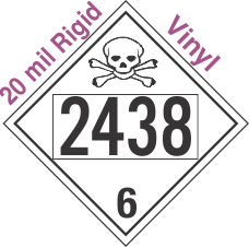 Poison Toxic Class 6.1 UN2438 20mil Rigid Vinyl DOT Placard
