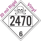 Poison Toxic Class 6.1 UN2470 20mil Rigid Vinyl DOT Placard