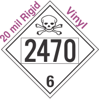 Poison Toxic Class 6.1 UN2470 20mil Rigid Vinyl DOT Placard