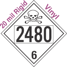Poison Toxic Class 6.1 UN2480 20mil Rigid Vinyl DOT Placard