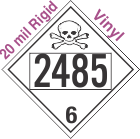 Poison Toxic Class 6.1 UN2485 20mil Rigid Vinyl DOT Placard