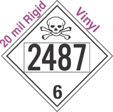 Poison Toxic Class 6.1 UN2487 20mil Rigid Vinyl DOT Placard