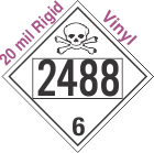 Poison Toxic Class 6.1 UN2488 20mil Rigid Vinyl DOT Placard
