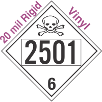 Poison Toxic Class 6.1 UN2501 20mil Rigid Vinyl DOT Placard