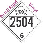 Poison Toxic Class 6.1 UN2504 20mil Rigid Vinyl DOT Placard