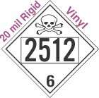 Poison Toxic Class 6.1 UN2512 20mil Rigid Vinyl DOT Placard